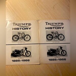 Triumph History Booklet with Black and White Illustrations BOGO